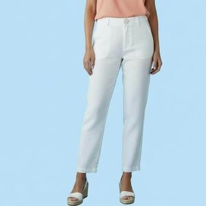 Marc Anthony Luxury Women’s White Linen Pants Size Medium